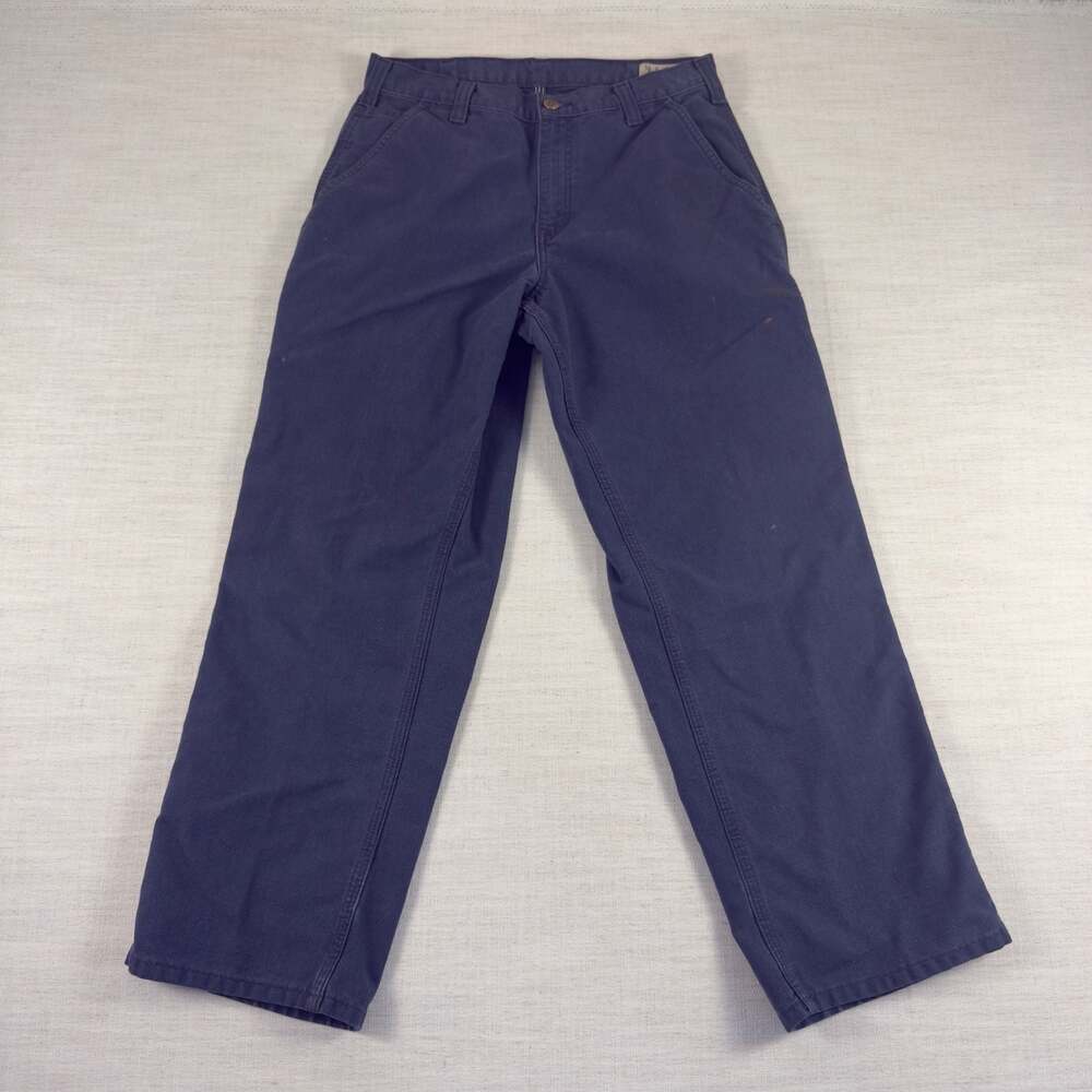 Carhartt Dungaree Fit Work Pants Navy Blue Size 30x28